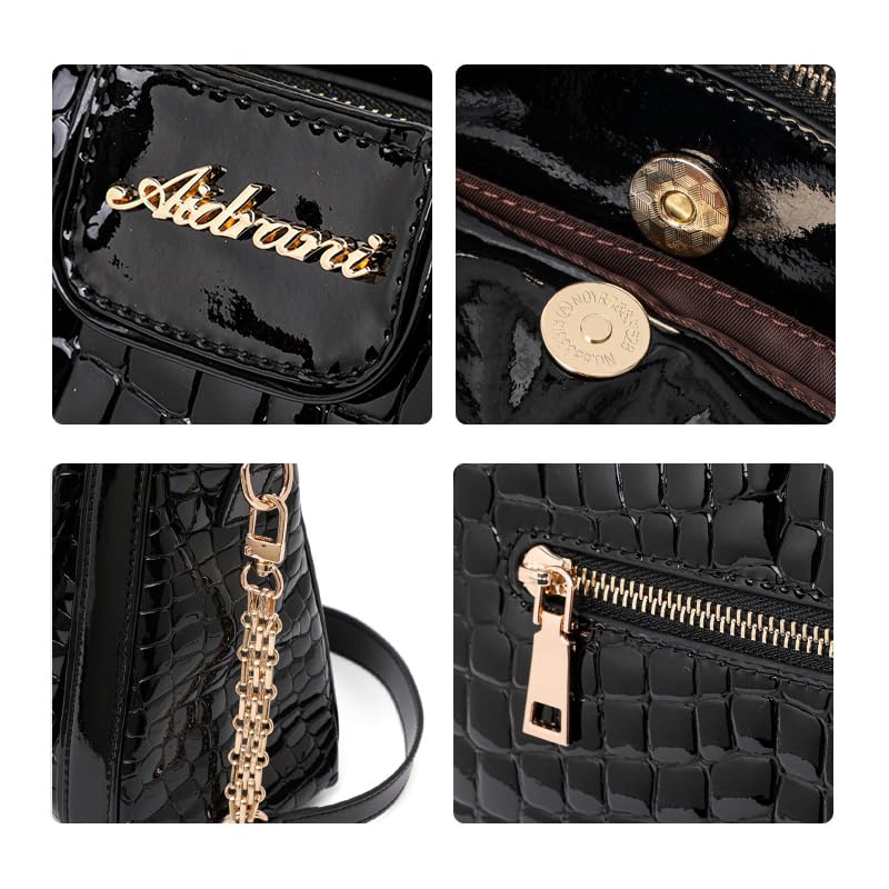 Fashionable and atmospheric crocodile pattern large capacity single shoulder handbag4