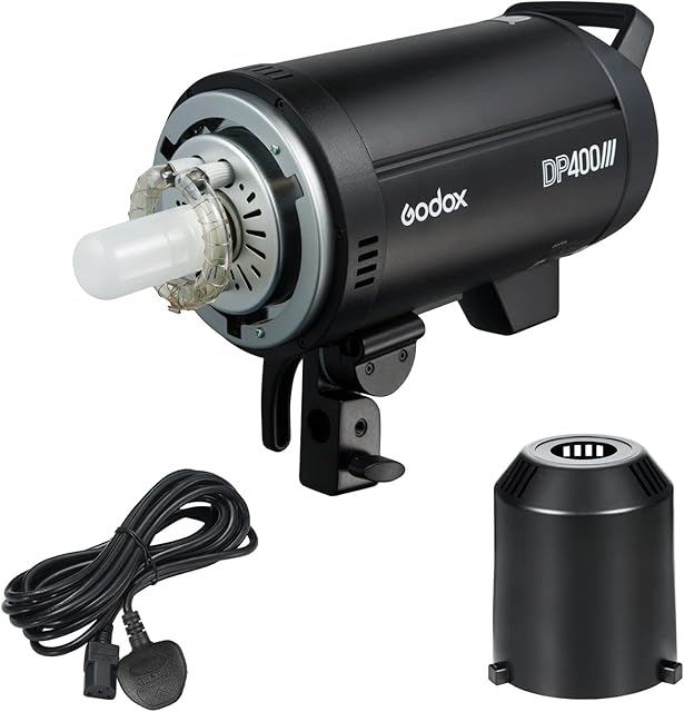 Godox DP400III Studio Flash GN65, Bowens Mount Flash Built-in Godox 2.4G Wireless System, 400Ws Professional Studio Flash Strobe Monolight, 1s Quick Recycle Time, Outstanding Output Stability