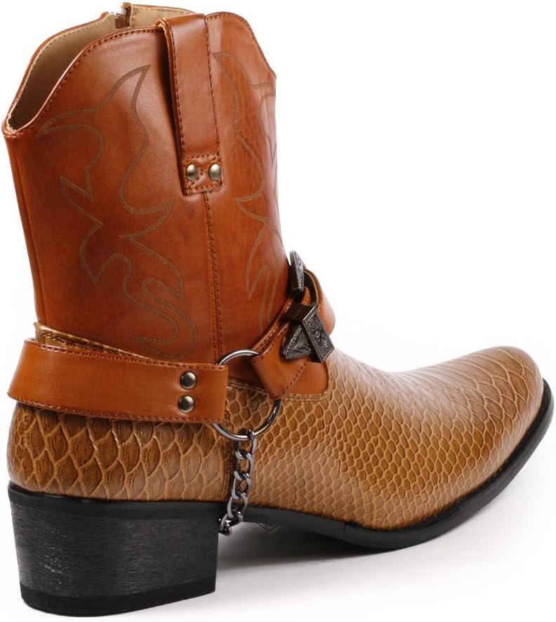 Metrocharm Diego-01 Western Cowboy Boots with Belt Cambodia Ubuy