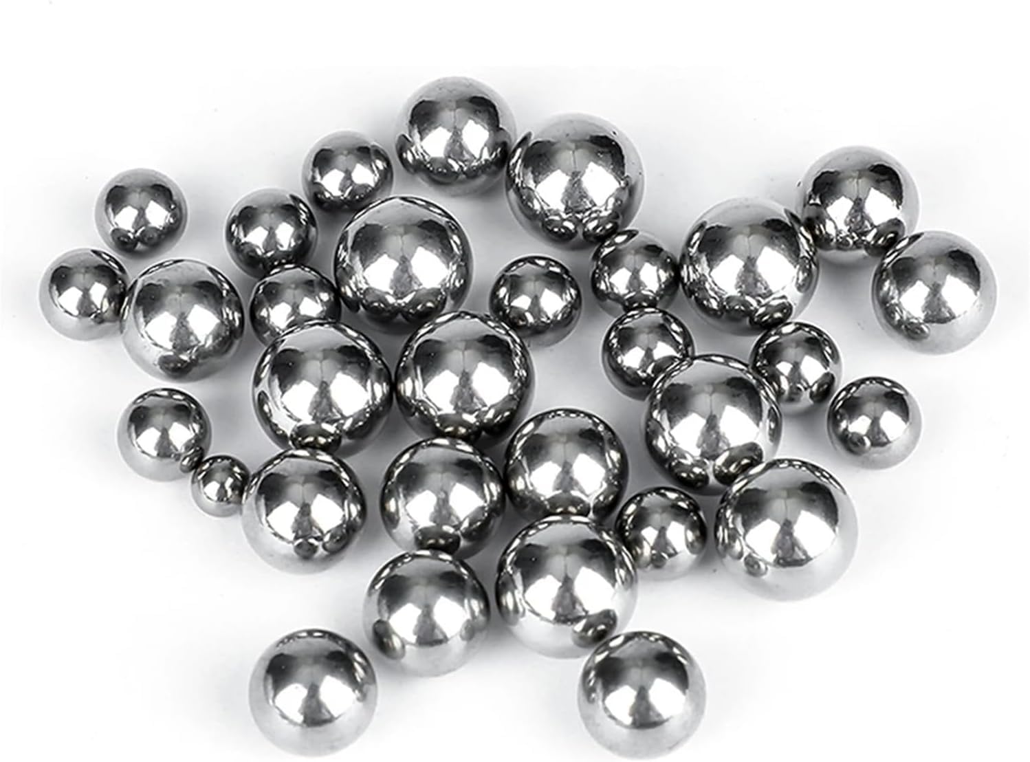 Bearing Balls,Steel Ball, Dia 0.4mm-60mm 304 Stainless Steel Bearing Ball Precision Steel Solid Small Marbles Round Smooth Ball(6.0mm (100PCS))