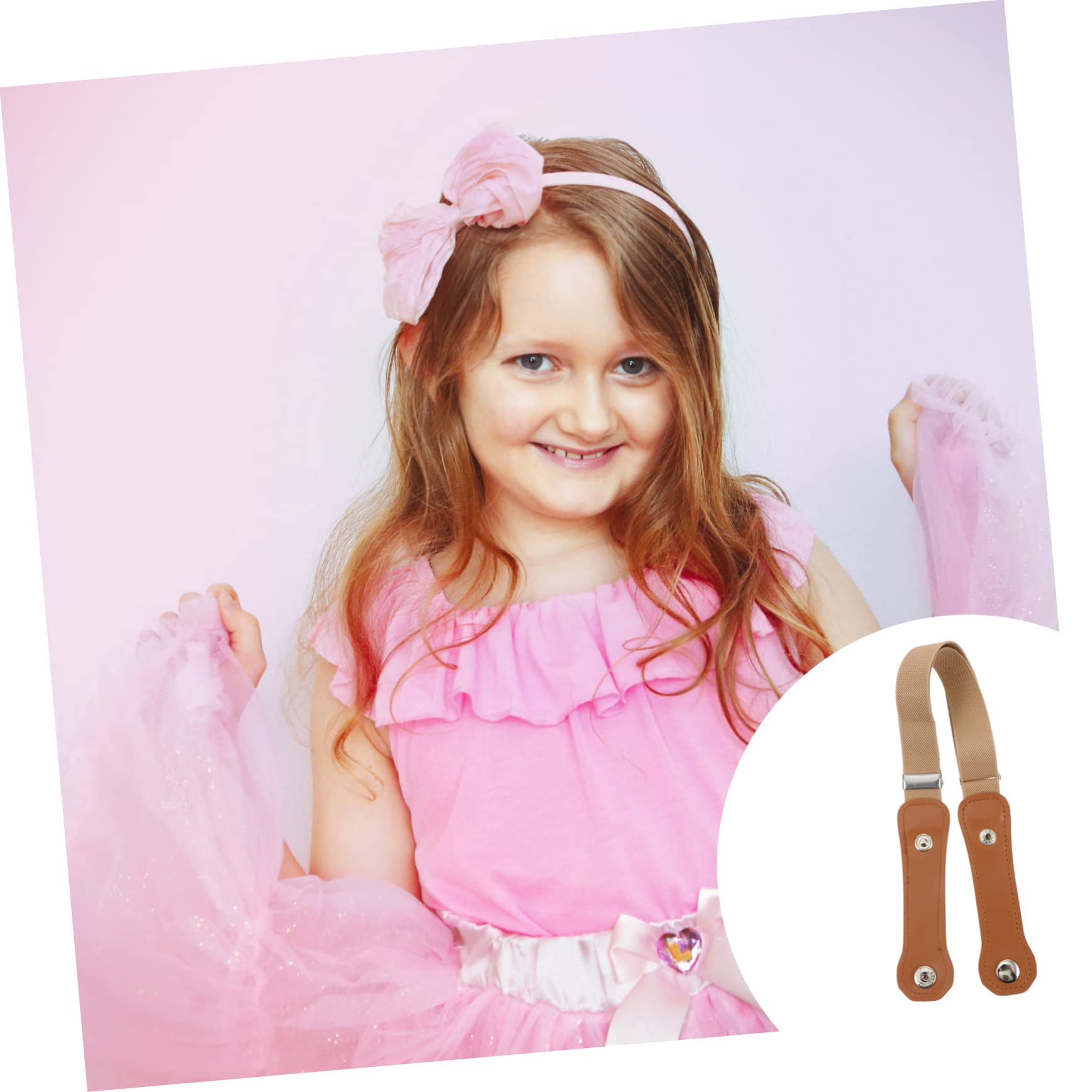 NOLITOY 3sets Practical Kids Waist Belt Elastic Waistband for Pants Decorative Retro Buckle Design 2pcs*3