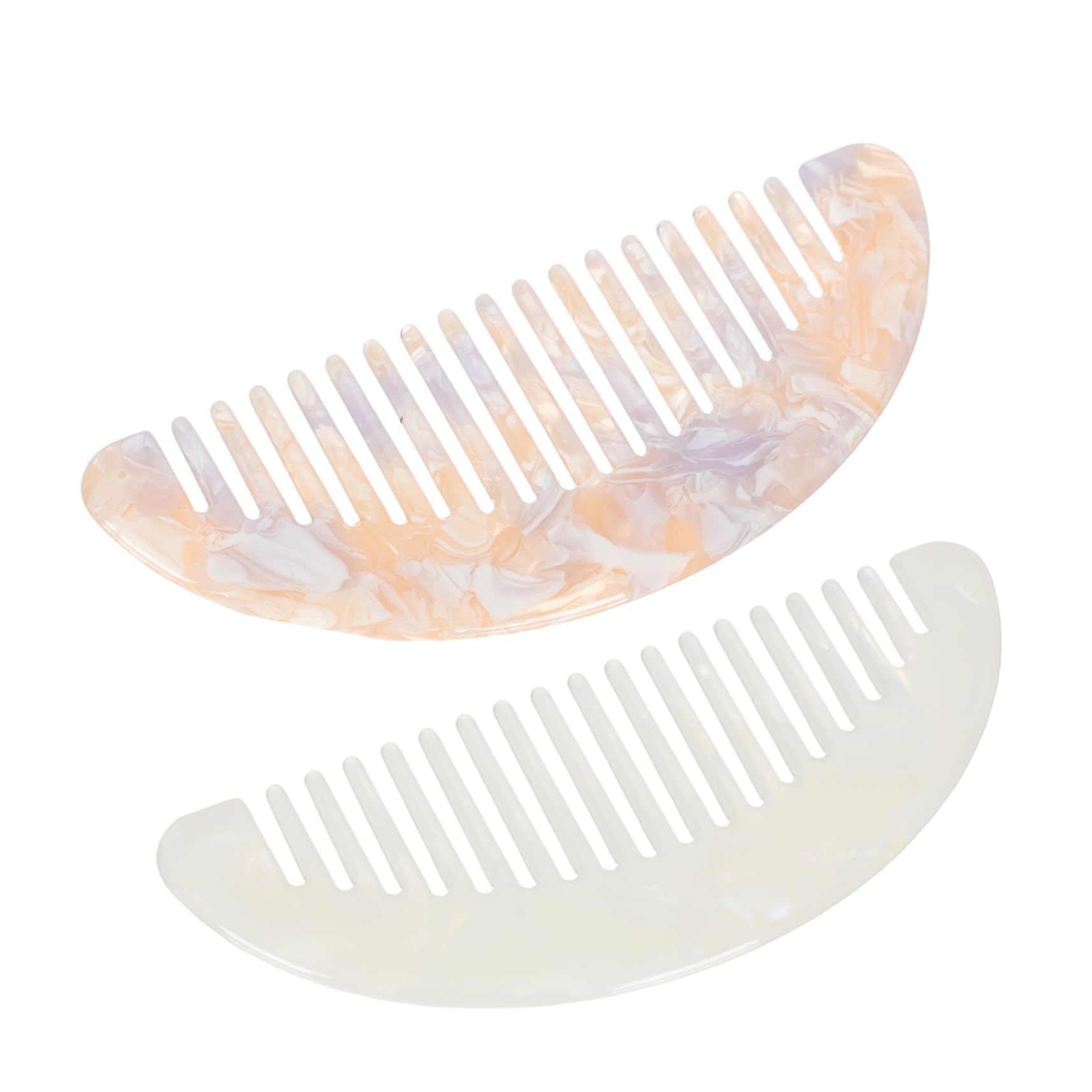 Healeved Set Di Pettini in Plastica a Denti Larghi Strumenti Per Parrucchieri Per La Casa Comodi Per Il Cuoio Capelluto Per Viaggi.