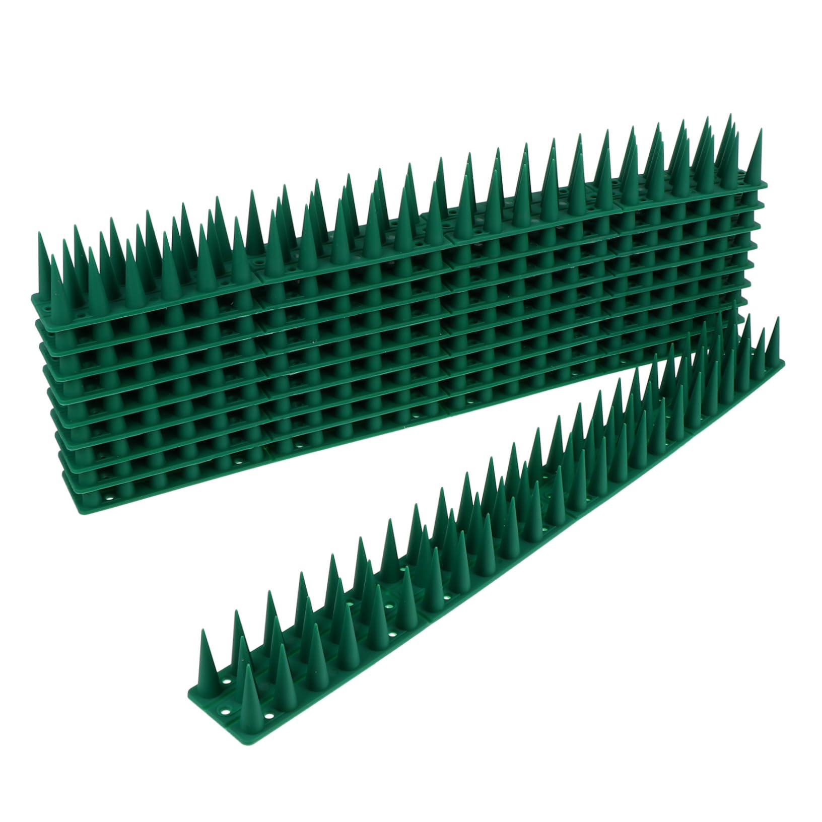 Strisce Sicuri Set Plastica in per Dissuasori Piccioni Verde e 10 Contro Spuntoni Recinzioni per Gazebo e Comignoli Altri Animali