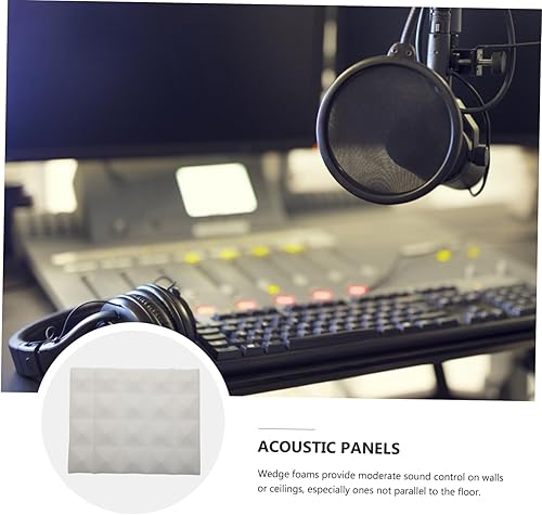Miniatura 3 de FRCOLOR Paneles de espuma acústica piramidal de 2.0 in para estudio de insonorización hogar y salas de grabación Esterilla de amortiguación de