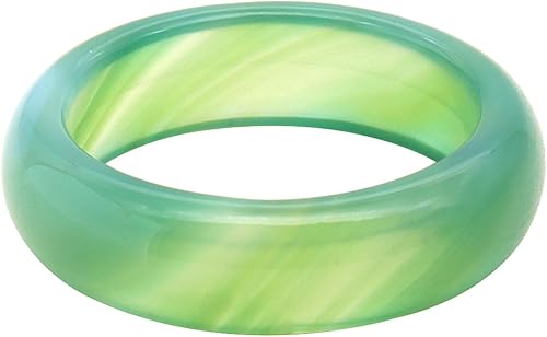 Miniatura 5 de Anillos de jade de cristal verde natural para mujer y hombre, anillo de piedras preciosas de buena suerte, anillos de jade verde, anillo de cinabrio