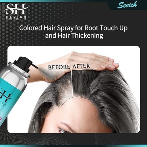 Sevich Root Touch Up Spray 4.2Oz - Grey Hair Concealer Spray, Instant Thin Hair Root Cover Up, Temporary Hair Color Dye, Hairline Concealer Spray(Black) #TOP5