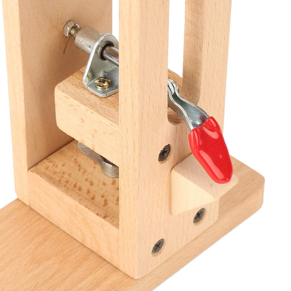 Morsetto in pelle, clip di fissaggio in legno e pelle, per lavori in pelle, cucito, fai da te, tavolo e scrivania, Marrone, Regolabile, Unico