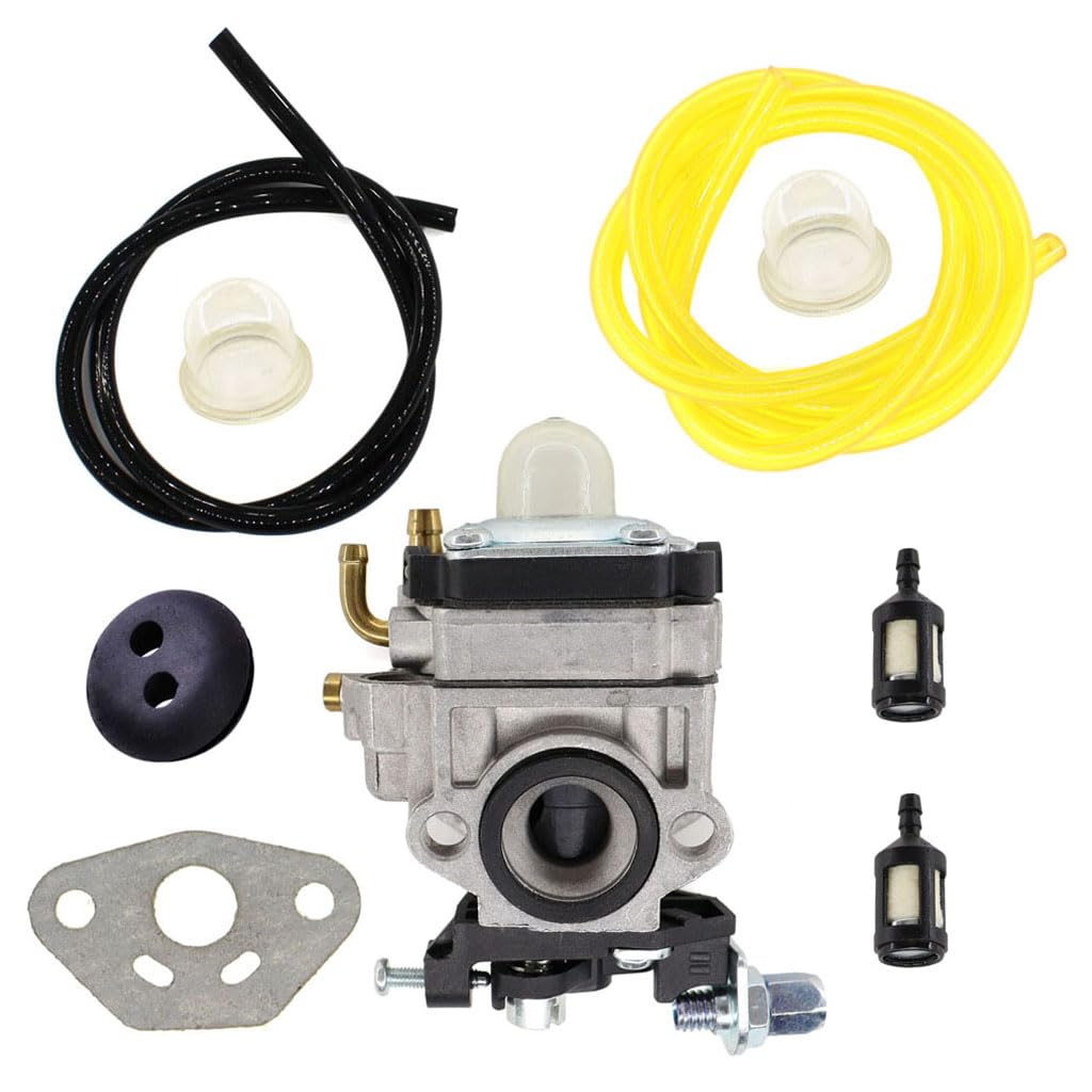 HURI Carburettor Fuel Hose Filter Grommet Kit for Scheppach MFH 3300-4P (MFH3300-4P) Sunseeker SK-C33/SS Brush Cutter Carburetor
