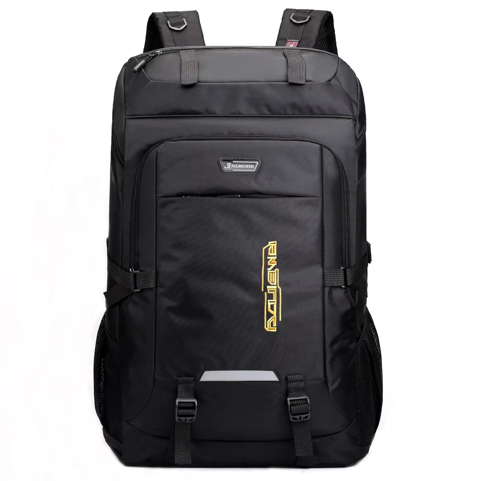 80L Wanderrucksack Wasserdicht Camping Rucksack Schwarz Wandern Tagesrucksack Reiserucksack für Damen und Herren Großer Rucksack für Touring Klettern Outdoor Sport