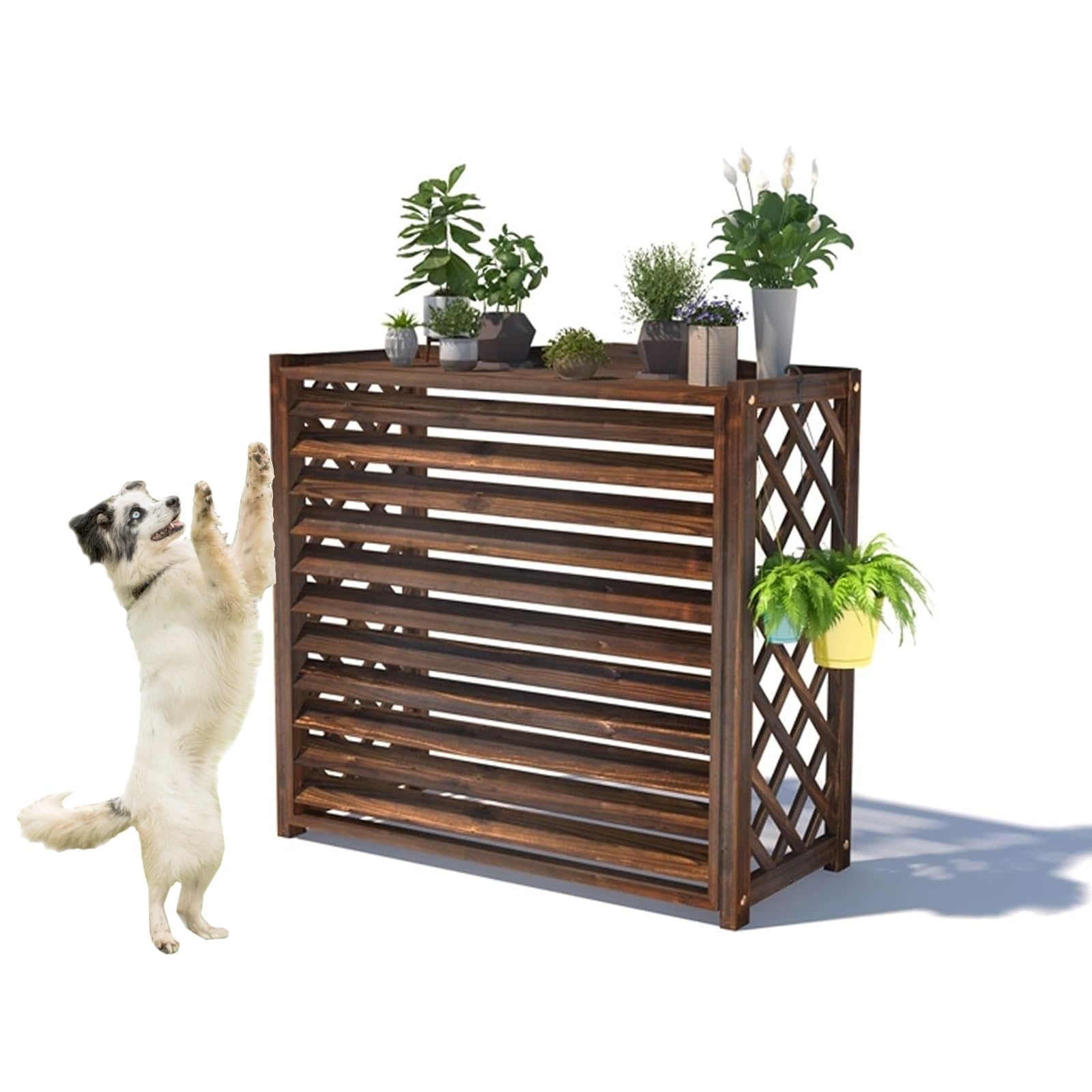 Heavy-Du Housse de protection contre l'air extérieur – Protection imperméable pour plantes en bois massif et résistant aux intempéries (taille : 105 x 47 x H)