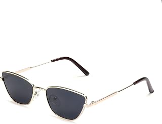 Dervin UV Protected Cat Eye Retro Sunglasses for Women, Metal Frame Shades for Women (Small Size) Price In India