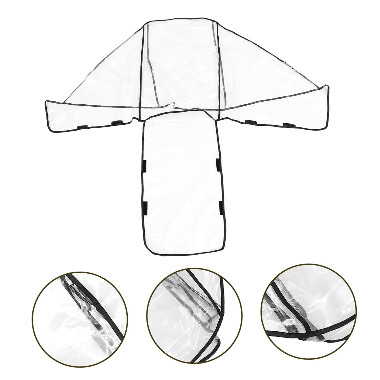VICASKY Double Stroller Rain Cover Windproof Protective Cover for Double Strollers Transparent Material Easy Visibility