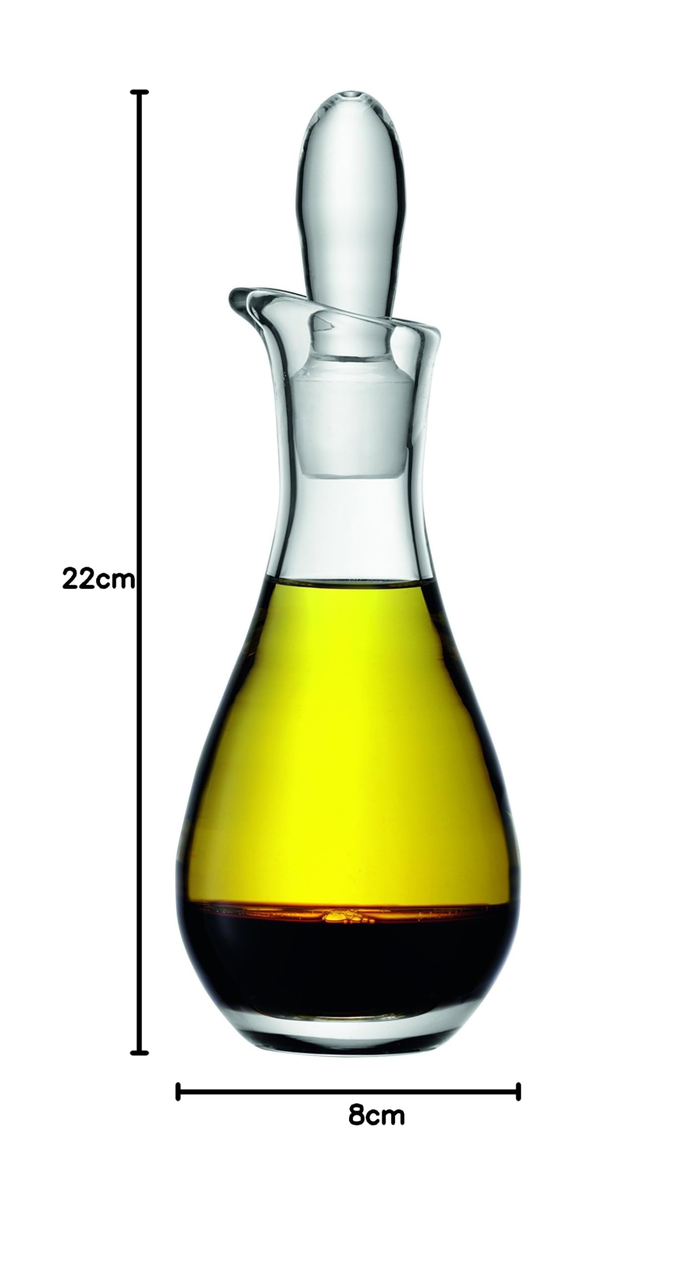 LSA Serve SZ02 - Frasco para aceite o vinagre, 300 ml, 23 cm de alto, transparente