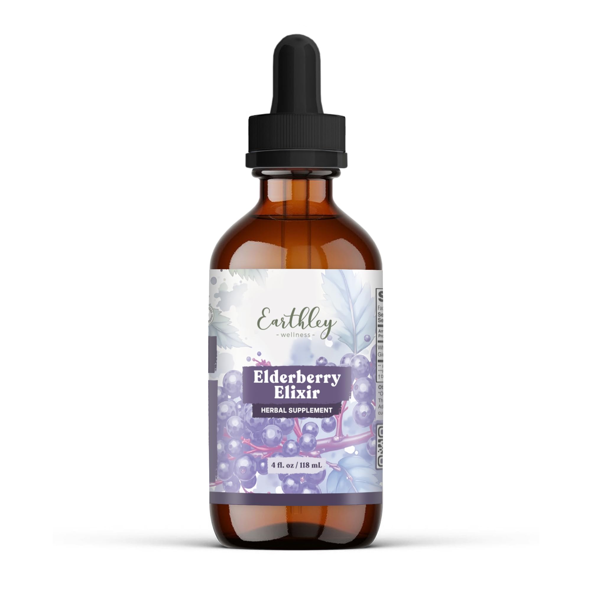 Amazon.com: Earthley Wellness Elderberry Elixir Drops, Herbal