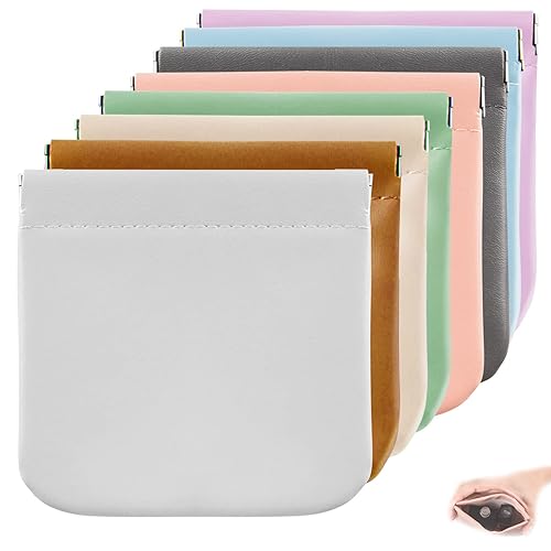 CANIPHA 8pcs Lambskin Pocket Cosmetic Bag, Waterproof Portable Small Makeup