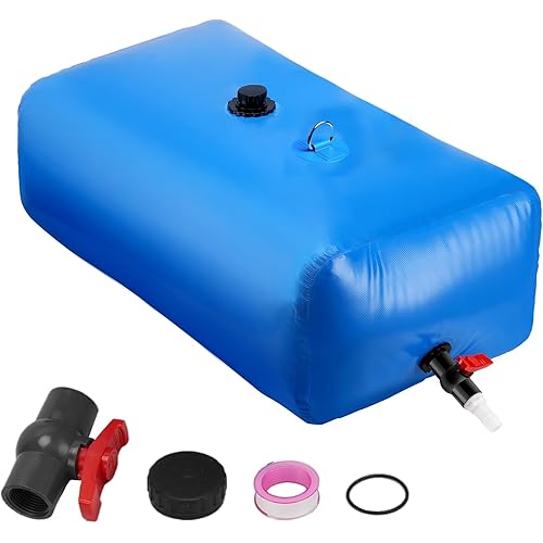 Collapsible Water Bladder 380L/100 Gallon with Reinforced Handles - Portable Large Capacity Water Storage Tank for Drought Resistance, Fire Protection, Agricultural Irrigation, Outdoor