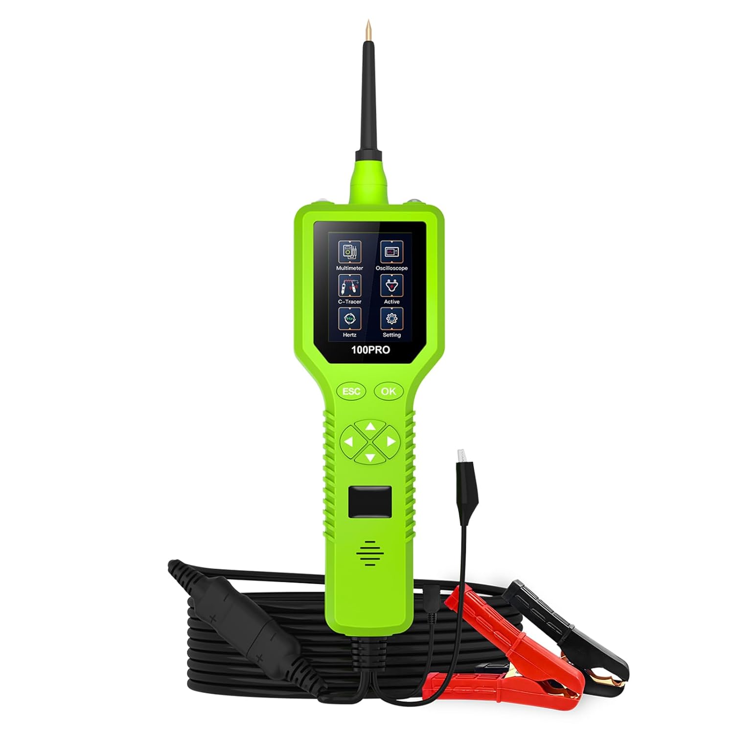 P100Pro Automotive Circuit Tester, 9-30V Power Circuit Probe Kit with Oscilloscope Multimeter, 4 Modes Car Electrical Diagnostic Tool for Continuity Test, Short Circuit Locating, Component Activation