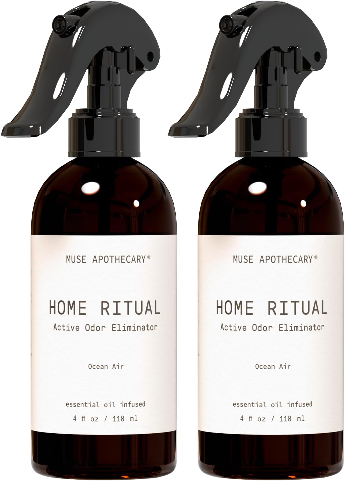 Home Ritual Active Odor Eliminator Spray - Furniture Deodorizer Spray & Bathroom Odor Eliminator for Home - Essential Oil Air Freshener - 4oz, Ocean Air