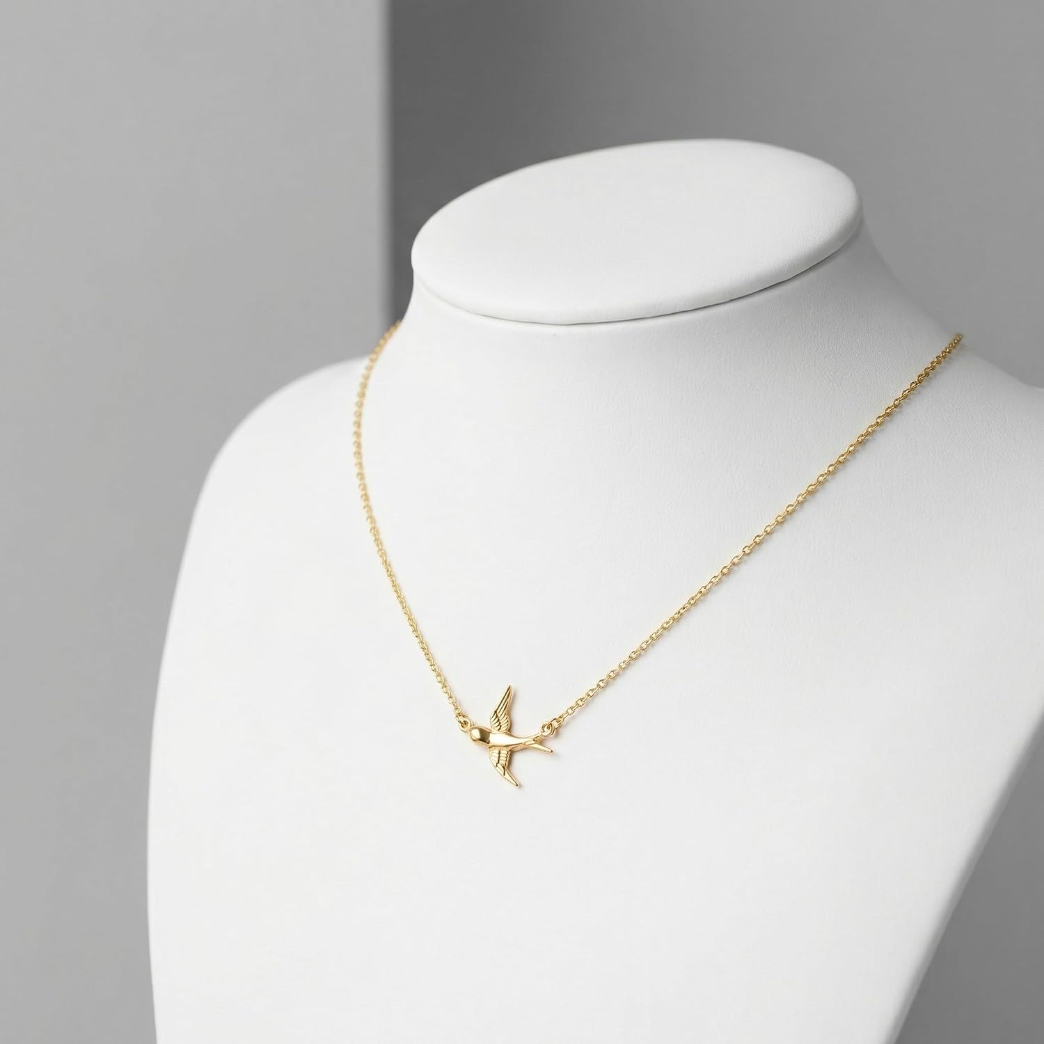 Tiny Hummingbird Necklace for Women, Dainty Minimalist Petite Bird Delicate Choker, Nature Inspired Pendant, Thoughtful Jewelry Gifts for Mother, Friend and Anniversary image 2