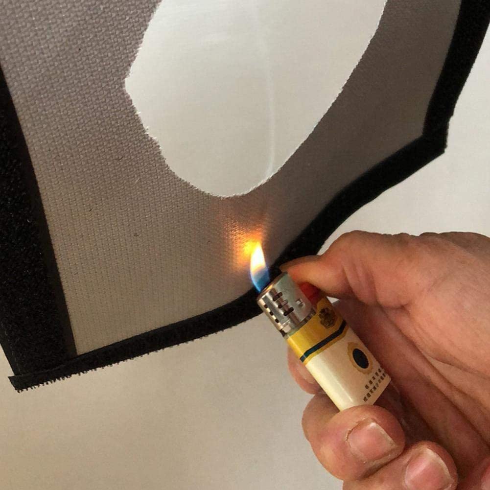 Alomejor Protezione Stufa a Legna Barriera Termica Tenda Anti-scottatura per Bocchette Ventilazione Accessorio Sicurezza Fornace Anello Protezione Stufe Ardenti Protezione Calore