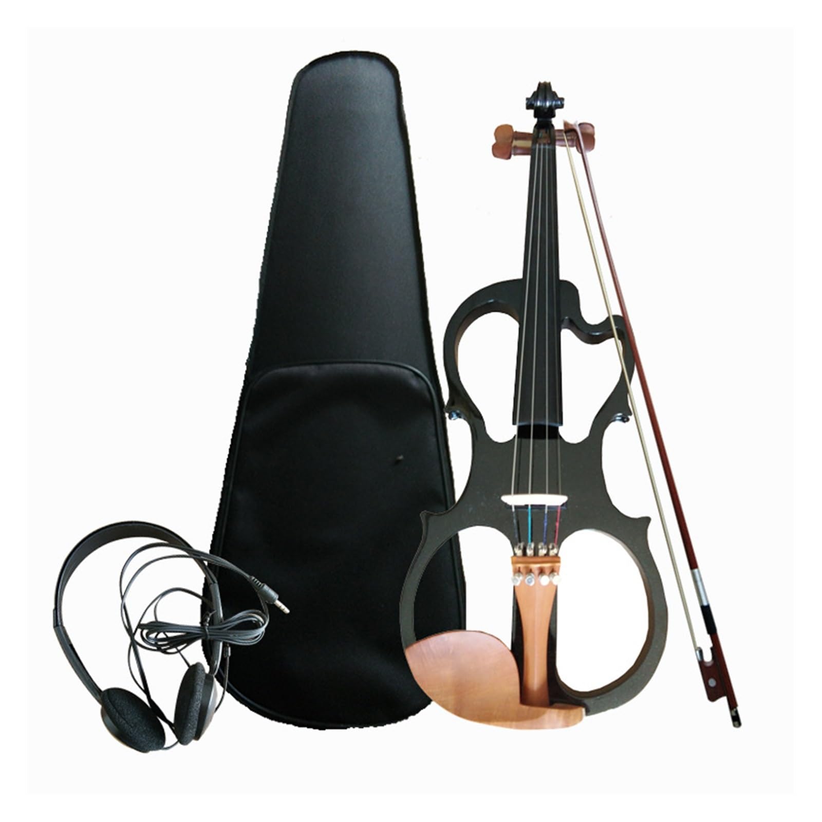 Violino Elettronico Nero 4/4 Professionale Per Principianti Violino