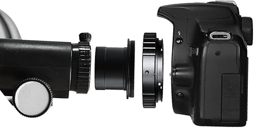 Gosky Adaptador en T de cámara de telescopio de metal de 1.25 pulgadas y adaptador de anillo en T Nikon T2 para Nikon DSLR SLR (se adapta a Nikon