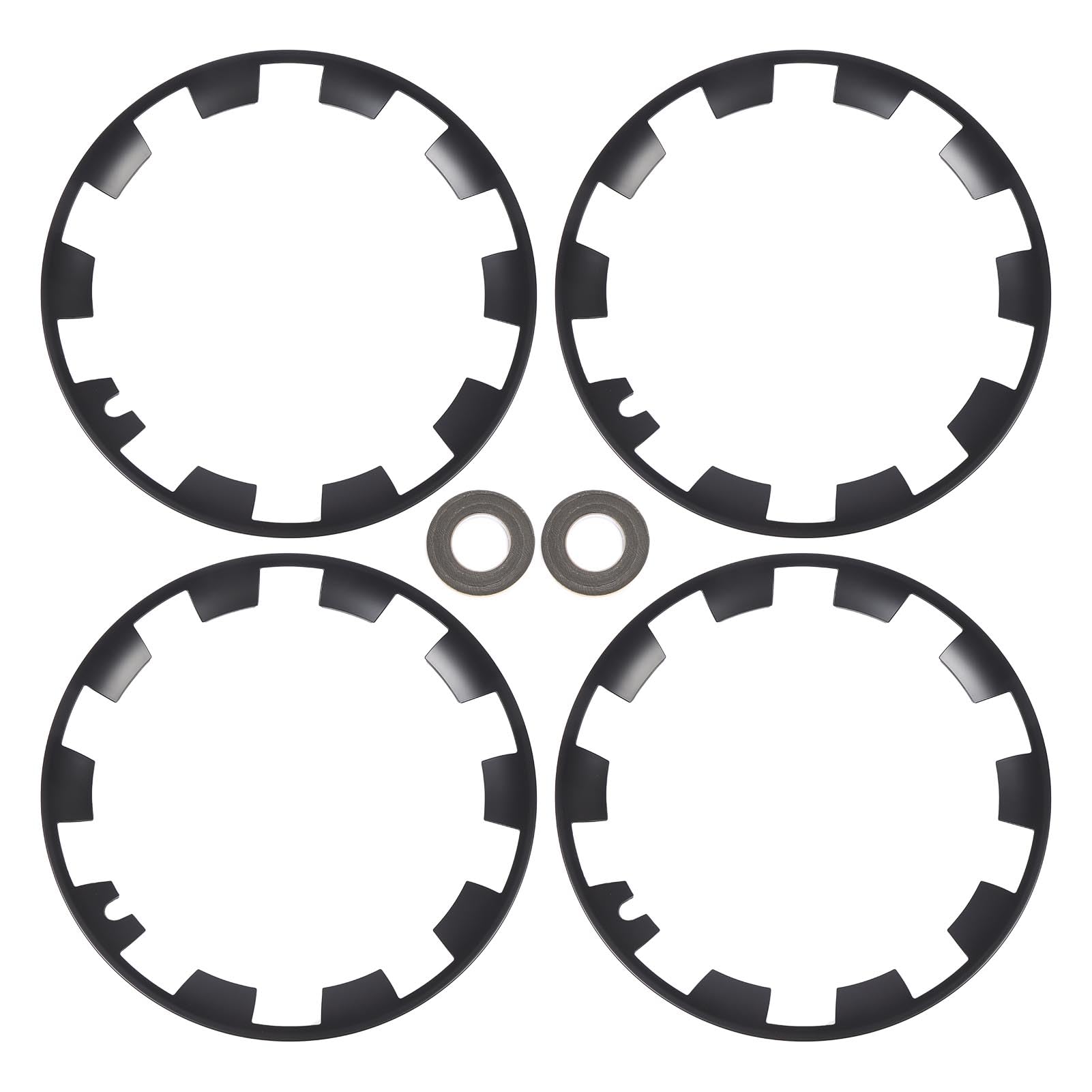 Bnineteenteam Induction Felgenschutz-Abdeckungsset, Stilvoller, Mattschwarzer, Hochfester Zierring für Felgen, Geeignet für 20-Zoll-Räder, 4-teilig