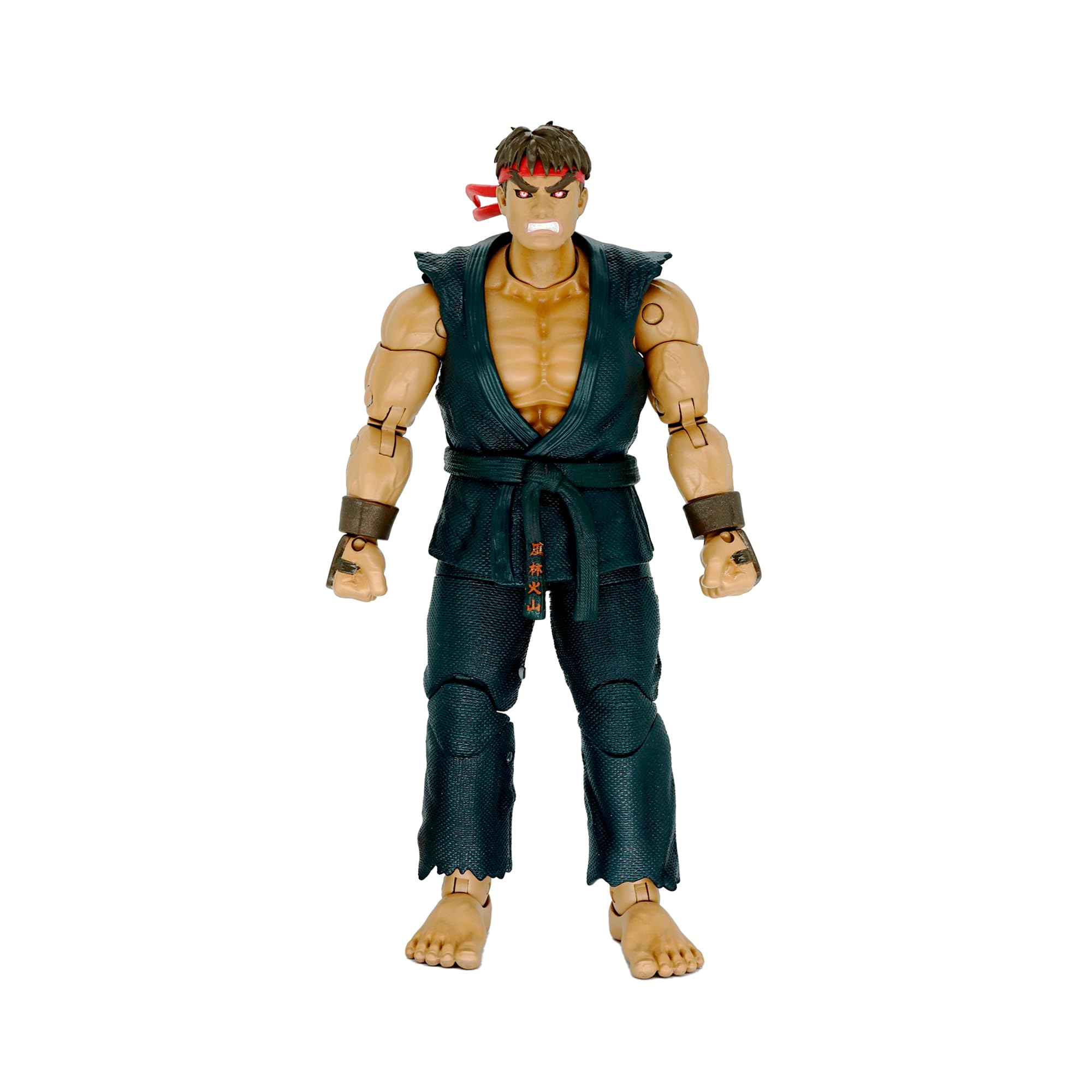 Jada- Street Fighter II, Rysunek Evil Ryu Special Edition, Przegubowa figura 15cm, z wymiennymi rękami i głową, Akcesoria i 20 punktów przegubowych (253255070)