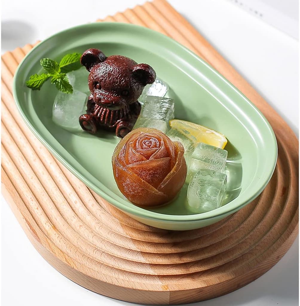 アイスキューブモールドシリコンアイストレイホームローズアイスボックス作りアイスクリームモールド(ホワイト4.7 * 4cm)(ホワイ