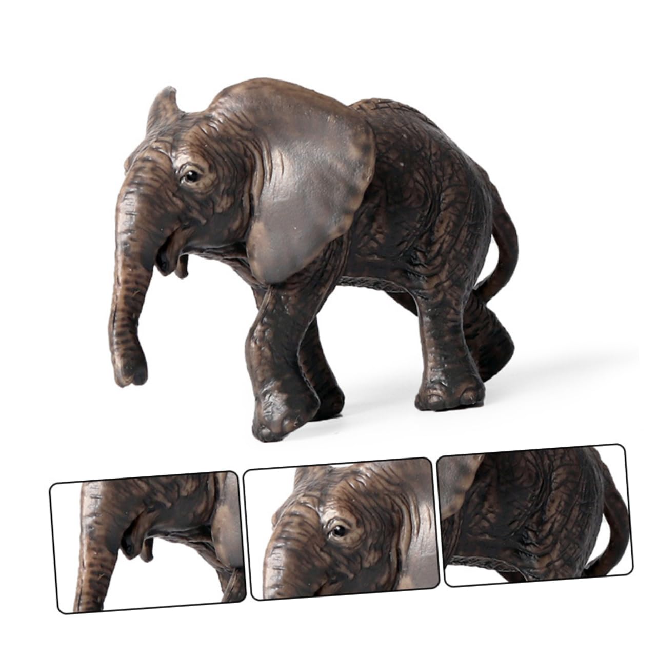 Juguete Modelo de Elefante Figura de Animal Simulada Adorno de Modelo Animal Juguete Infantil para Jugar el Hogar o Parque Infantil