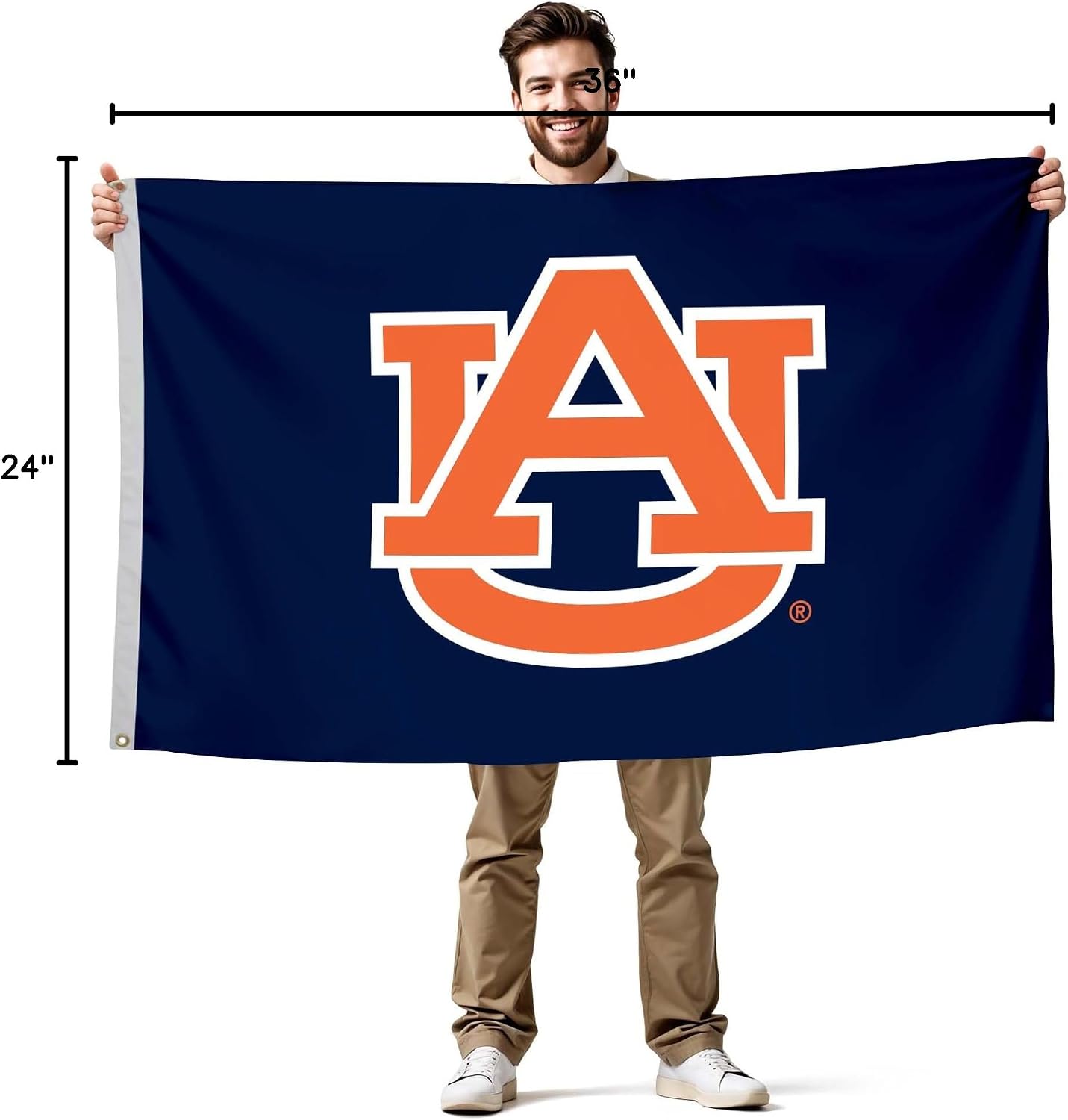 Auburn Tigers College Sports Printed Flag - NCAA Licensed - Nylon - School Banner (Blue) (3' x 5')
