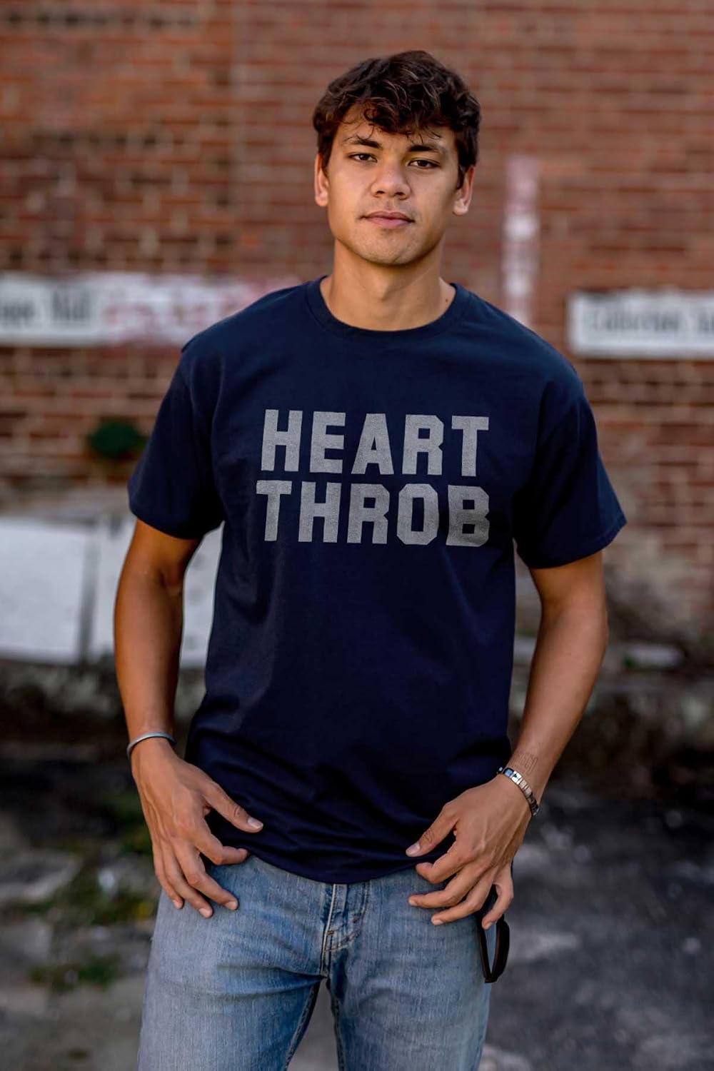 Heartthrob Funny Valentines Joke Mens Graphic T Shirt Tees
