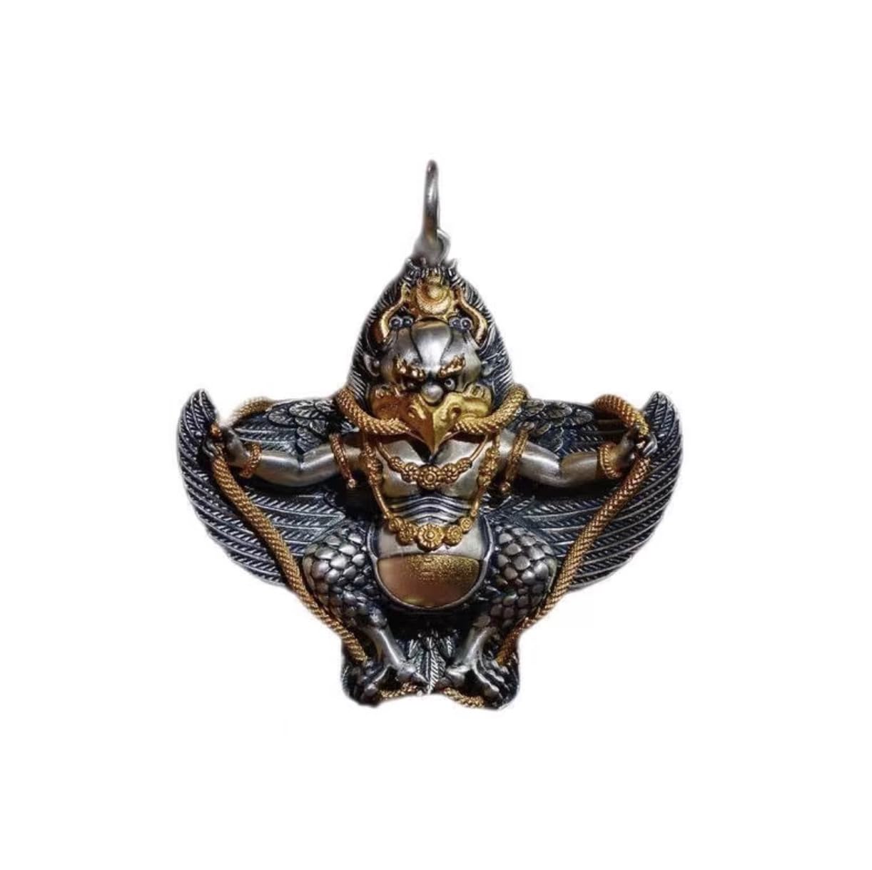 S925 Sterling Silver Amusement Dapeng Golden Winged Bird Collection Ancient Pearl Tianzhu Jewelry Necklace