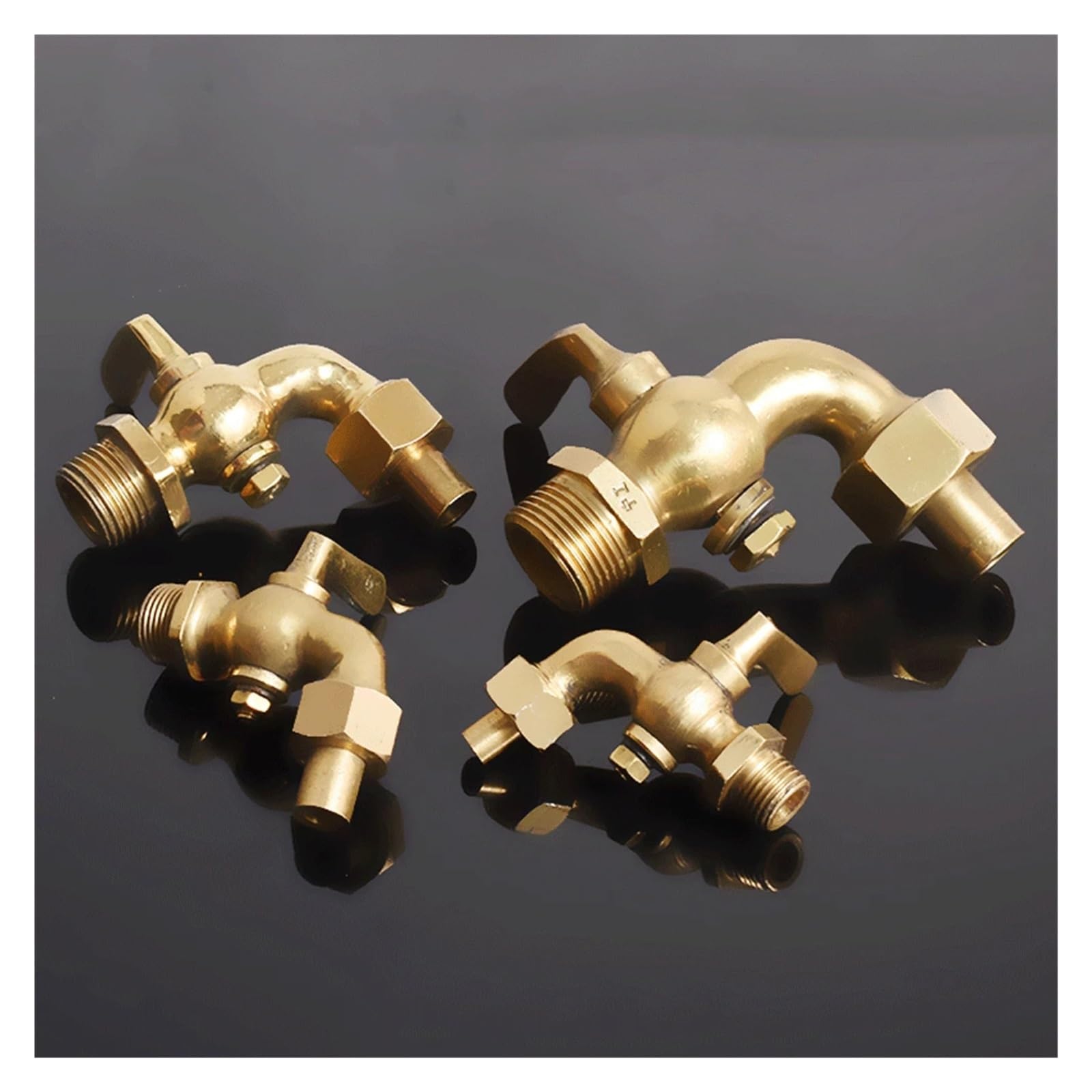 1 PZ 1/4 "3/8" 1/2 "BSPP gomito esterno 90 gradi tappo in ottone valvola interruttore rubinetto adatto for valvola di scarico marina valvola a tappo (Color : 1l2 221g)