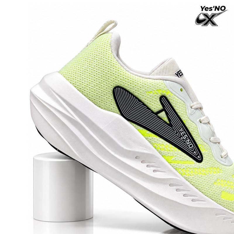 Buy Yes'No Men's Sports Running Shoes, Lime Green - Image 6