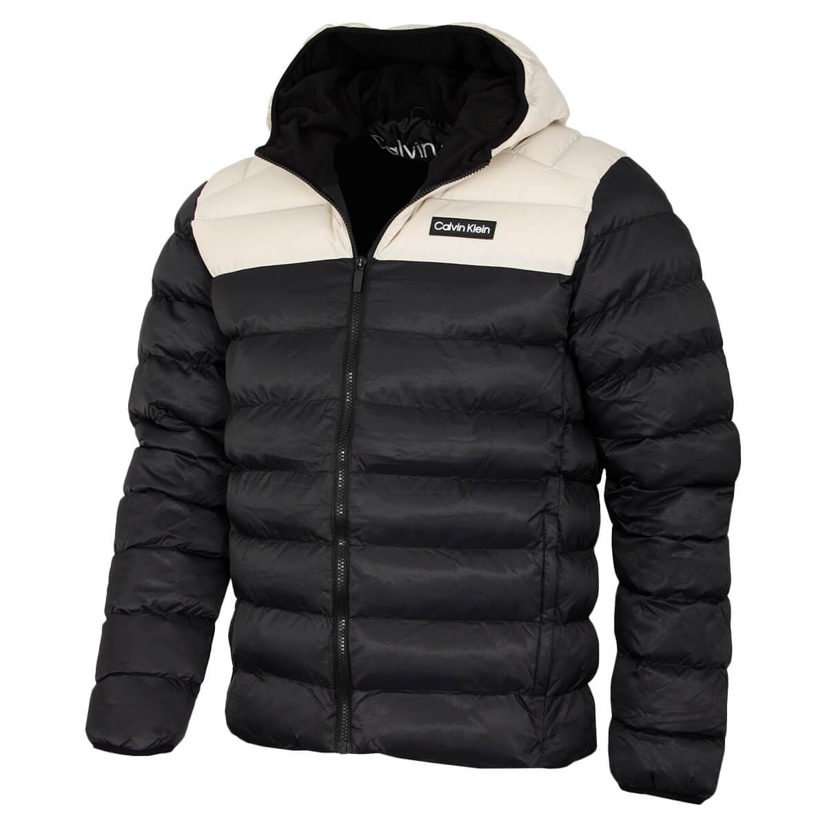 Calvin Klein Mens San Gabriel Woven Jacket - Black Dark Parchment - XXXL