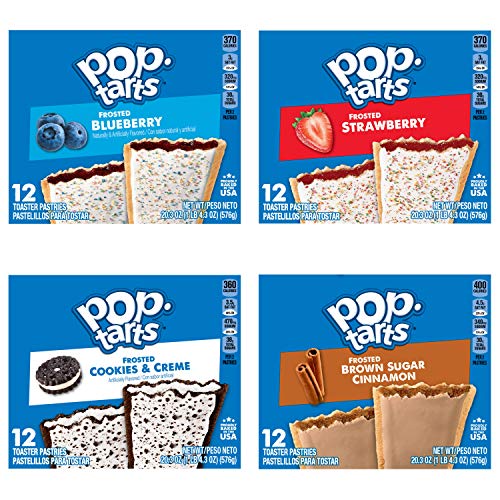 Pop-Tarts Toaster Pastries, 5 Flavor Variety Pack, Breakfast Foods, Fun Snacks for Kids, 5 Boxes (60 Pop-Tarts)