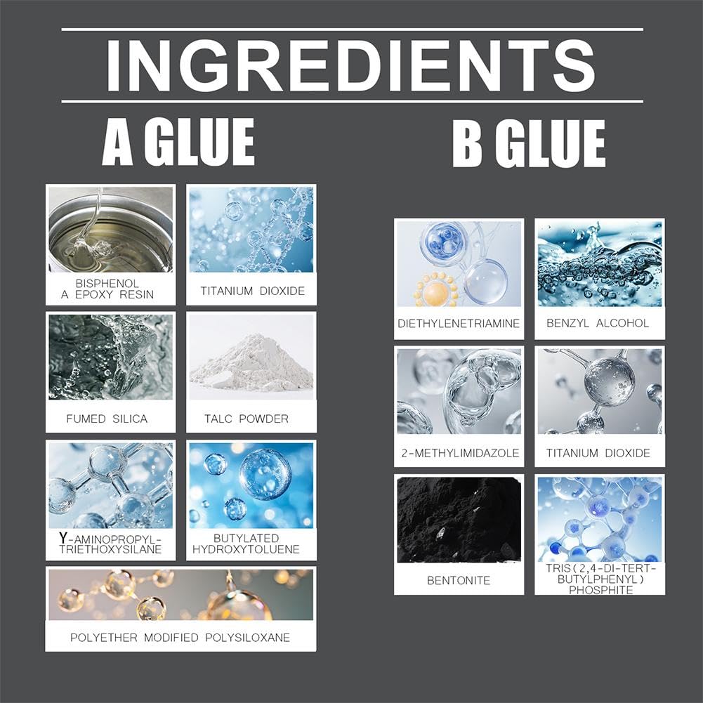 Kit di riparazione per vasca, smalto, fibra di vetro, acrilico, porcellana, ceramica, marmo, granito, scheggiature, ammaccature, crepe, buchi, graffi