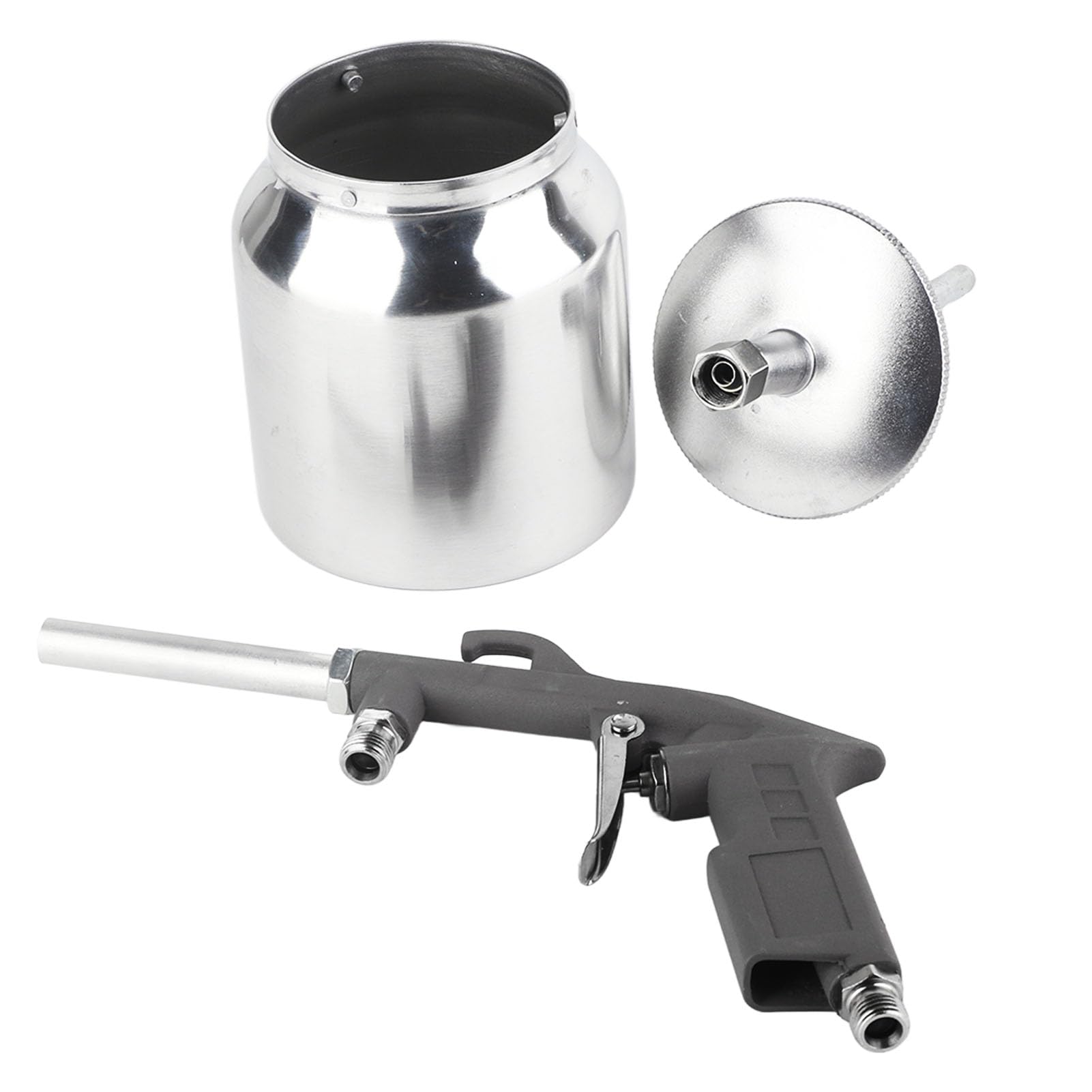 Portable Sandblasting with Sand SpGun, Complete Set for Sanding, Spraying, and Cleaning, Includes 750cc Aluminium Pot and 10.0Working Pressure.
