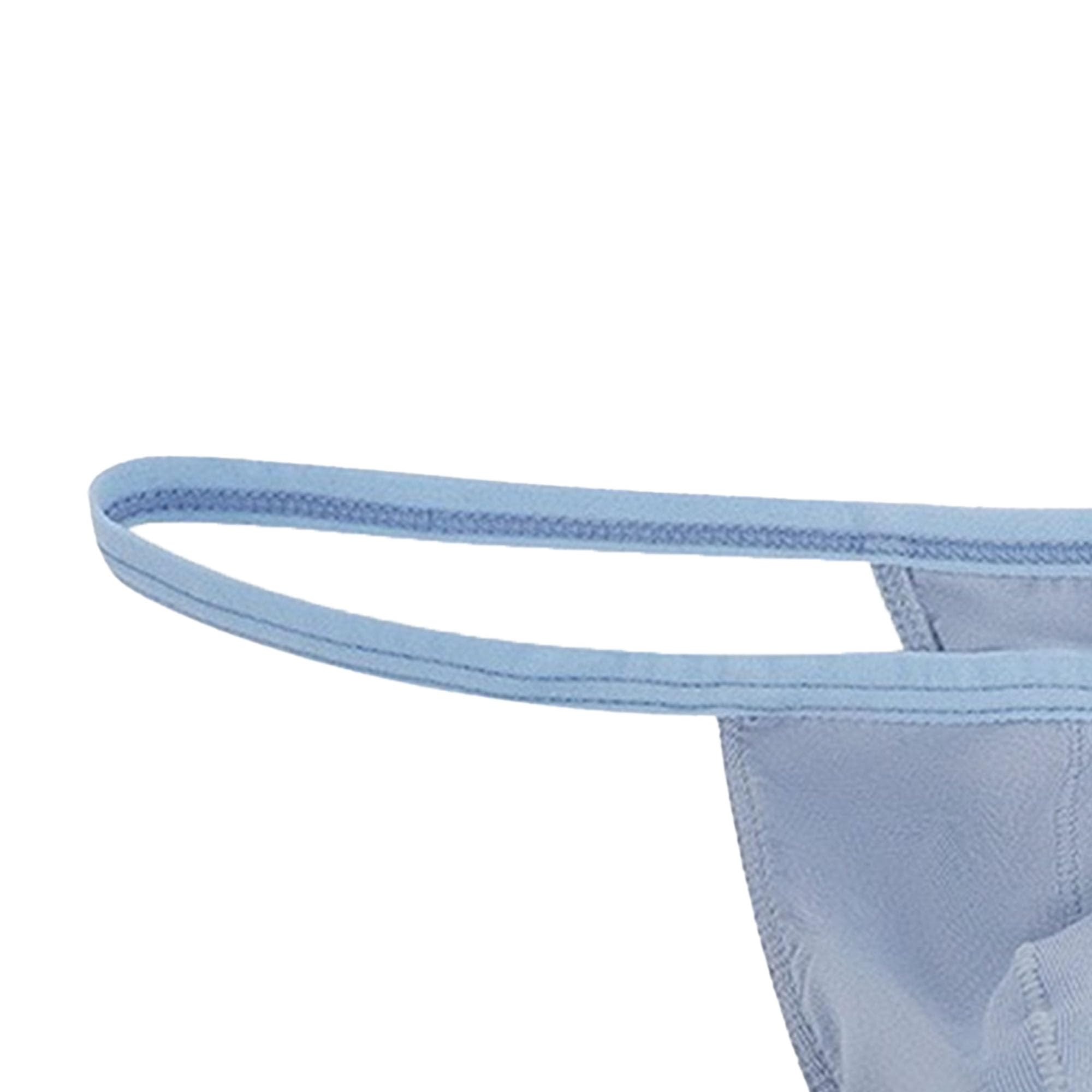 JEKE-DG Ropa interior elástica de talle bajo para hombre, tangas con bolsillos abultados, cobertura media, tangas en la espalda, paquete de 1 o 5 unidades
