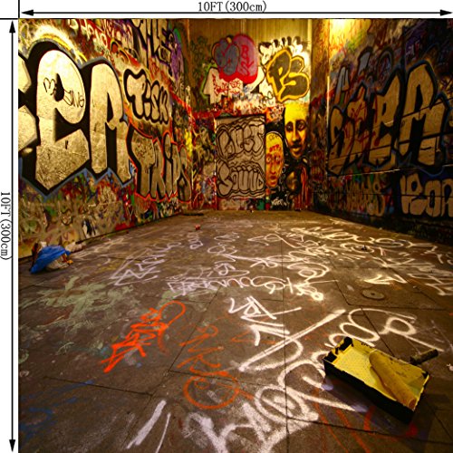 Ouyida Graffiti Space 10X10Ft Seamless Pictorial Cloth Customized Photography Backdrop Background Studio Prop Ta25 #TOP1