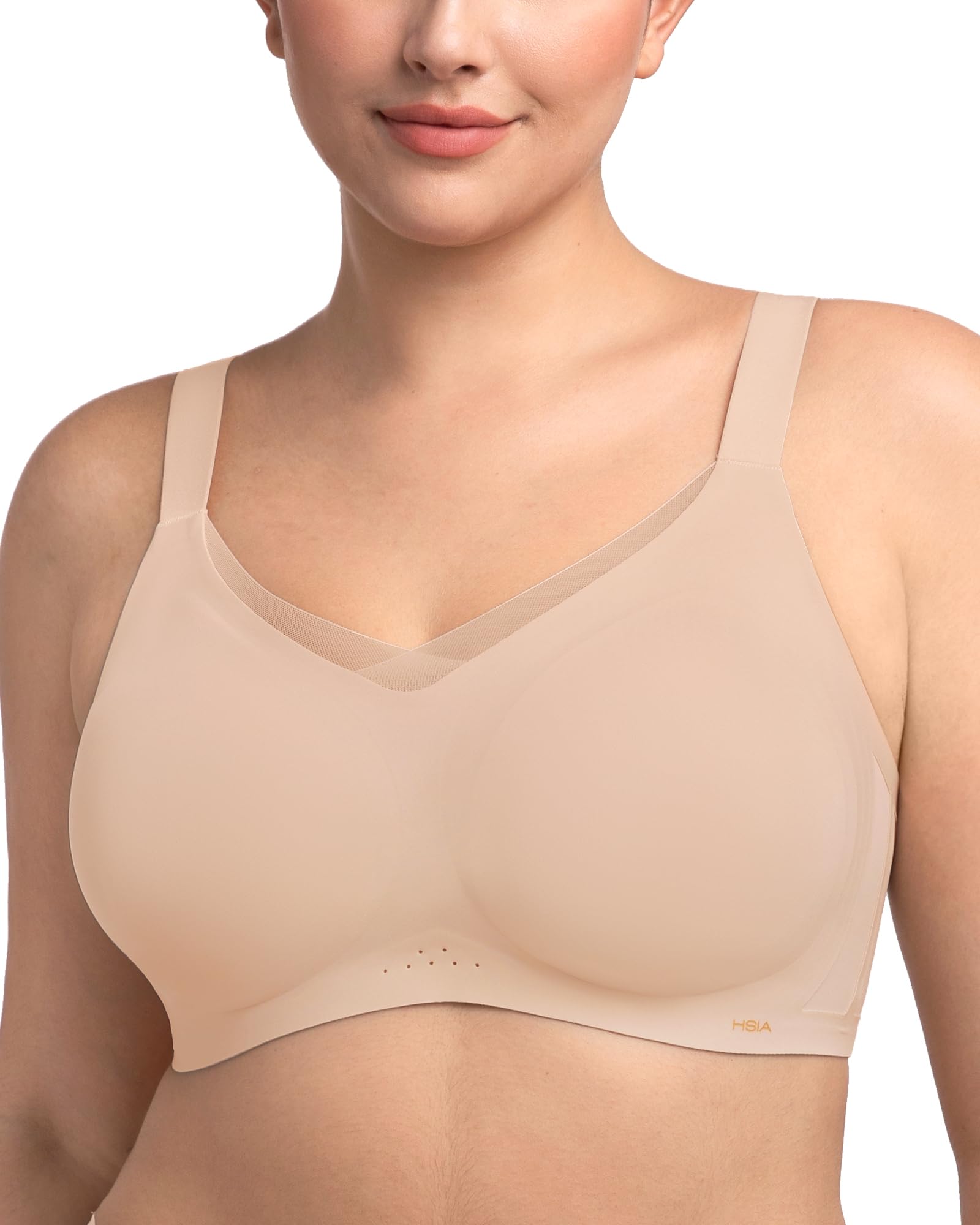 HSIA Women's Coolcomfort Smoothing Unlined Underwire Minimizer Bra T-Shirt Bra