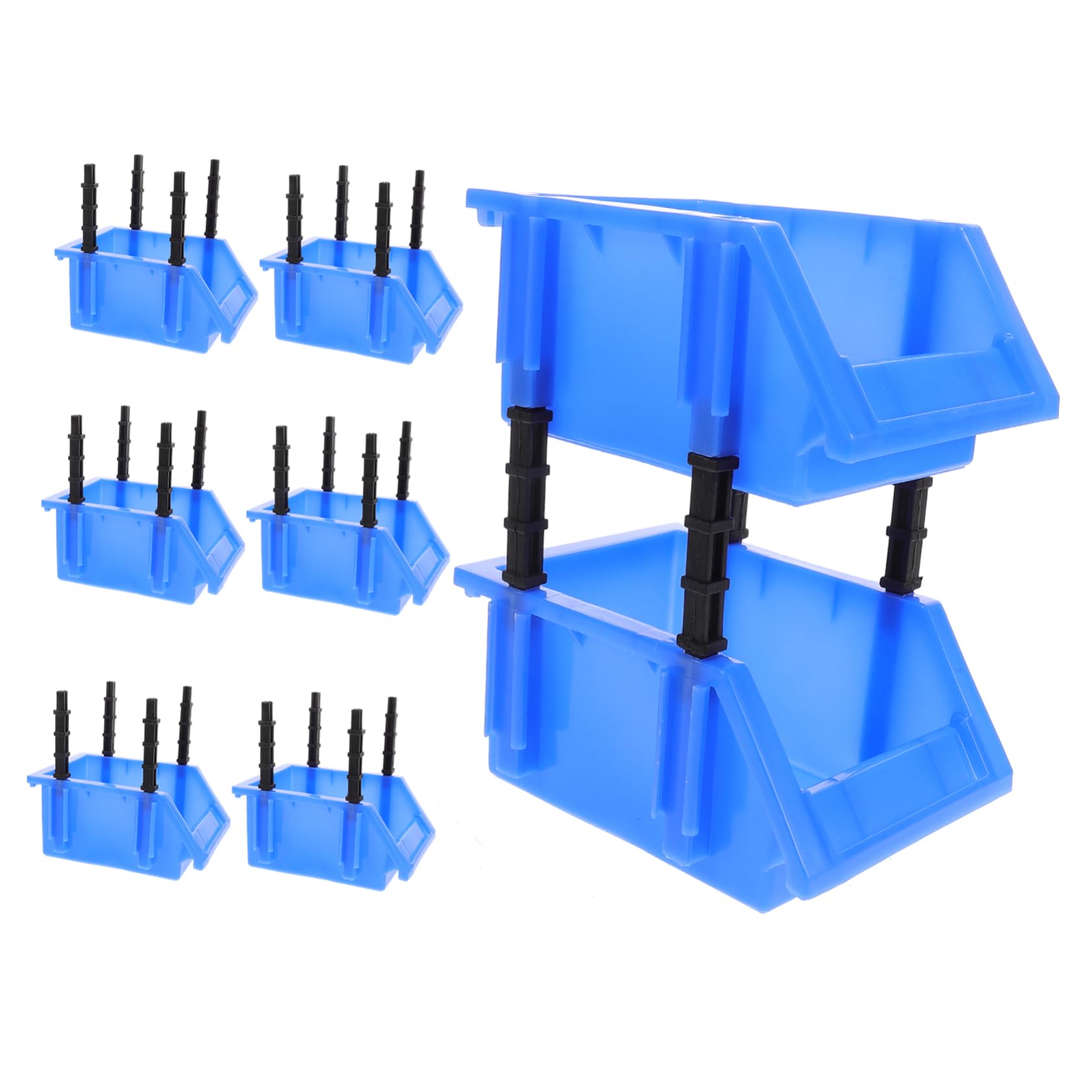 Alipis 8piezas Cajas De Almacenamiento Pequeñas De Plástico Organizador Para Taller Cajas De Herramientas Boca Inclinada Para Ordenar Tornillos y Tuercas El Hogar o Taller