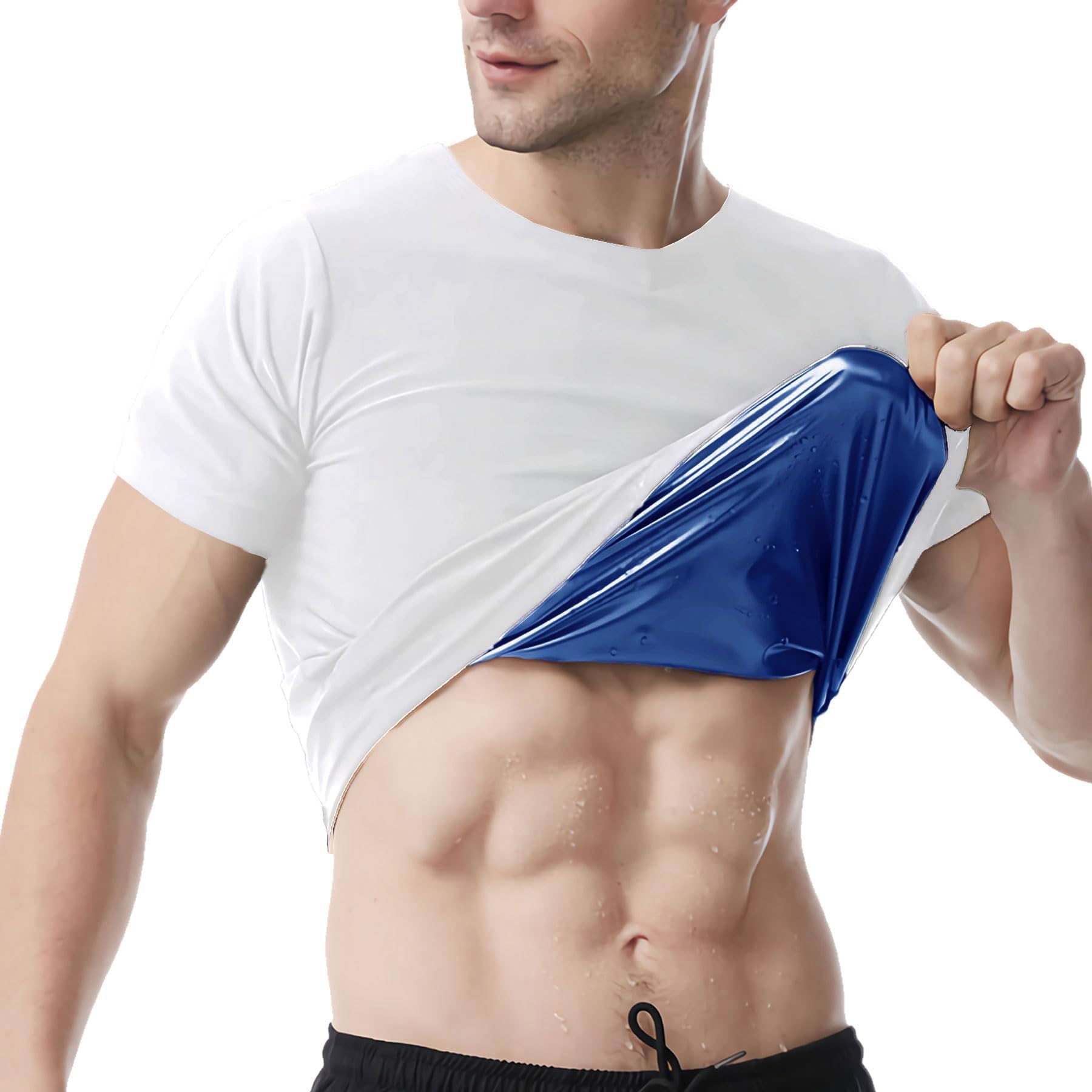 Everfion mens Short Sleeve Sauna Shirt Modern