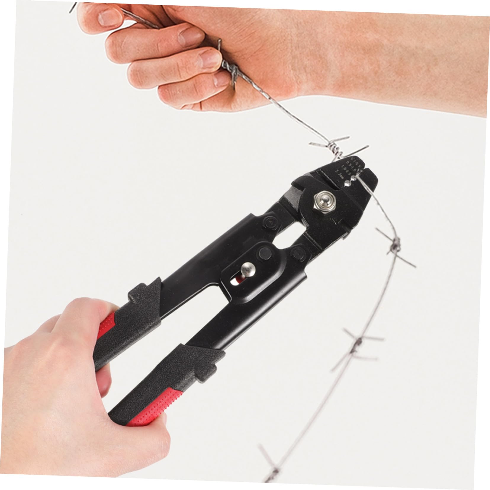 Pinza Crimpatrice in Acciaio Inox con Anelli Doppia Crimpatrice in Alluminio Manico Antiscivolo e Blocco Sicurezza per Cavi e Accessori da Pesca Portatile Alta Precisione