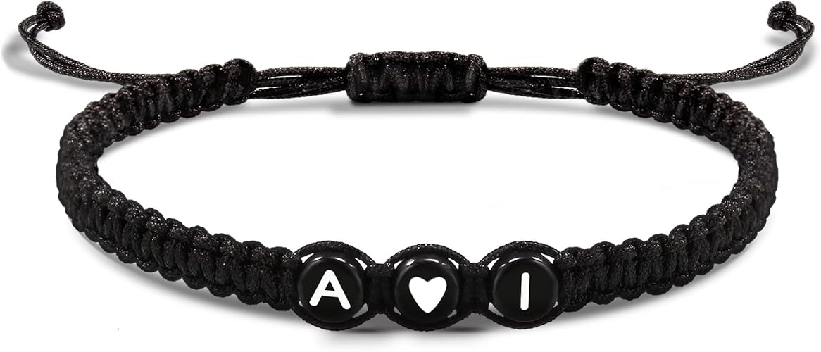 Initial Bracelets for Women Men's Bracelets Gifts for Girlfriend Boyfriend Letter Bracelets I Love You Gifts for Her Him Best Friend Birthday Gift Christmas Jewelry