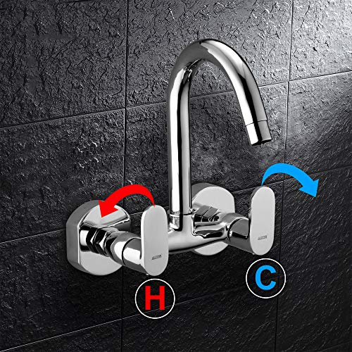Image of ALTON EVA6560, Kitchen Sink Mixer with 360 Degree Swivel Spout | Kitchen Sink Tap | Kitchen Faucet | Tap for Kitchen Sink | Taps | Kitchen Mixer (J-Type Spout)