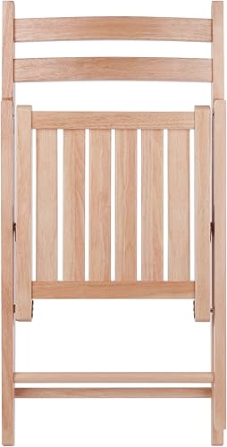 Miniatura 10 de Winsome Robin Folding Chair Set, No assembly, Natural, Set of 4 Natural Finish,Teca,Nuez,Blanco