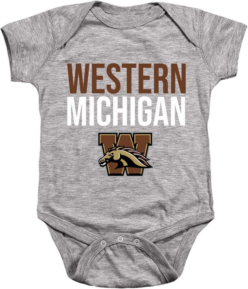 Western Michigan University Official Stacked Unisex Infant Snap Suit for Baby
