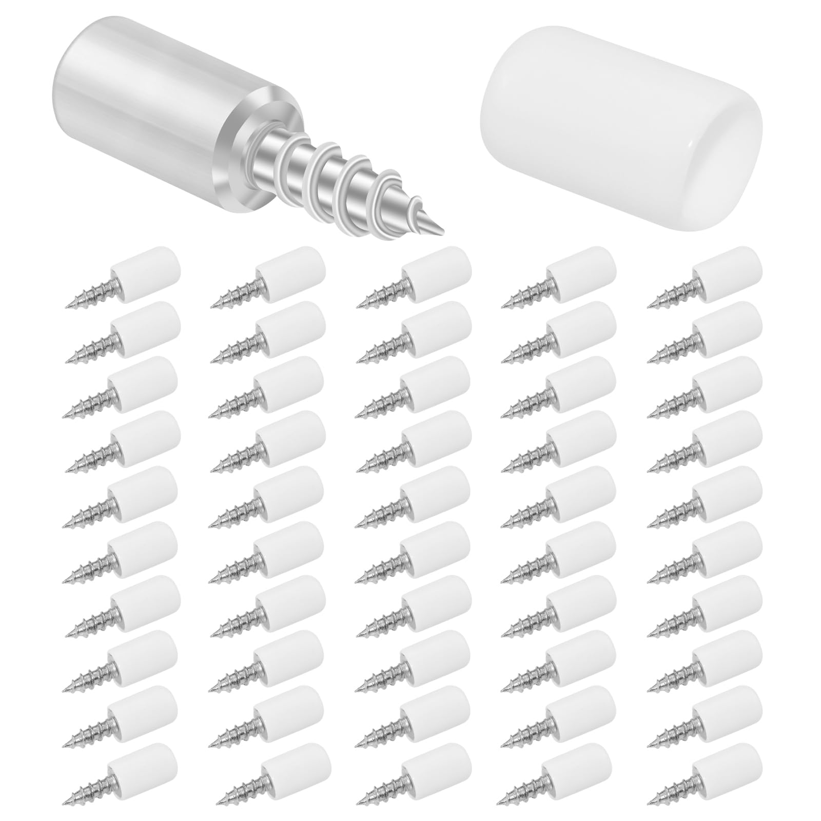 Cabinet Shelf Support Pegs with Non-Slip Sleeves, 50 Pack